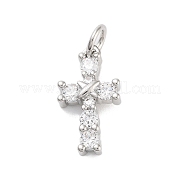 Подвески из латуни с покрытием из прозрачного кубического циркония KK-M293-13P