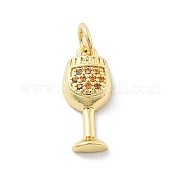 Латунные микро проложить кубического циркония подвески KK-Z098-03G
