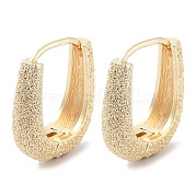 Brass Textured Hoop Earrings KK-B082-22G