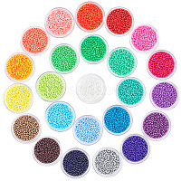 Set mit 24 Farbe und 12/0 runden Glasperlen der Güteklasse A SEED-PH0004-01