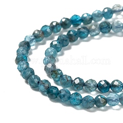 Chapelets de perles en apatite naturelle, facette, ronde, 2mm, Trou: 0.5mm, Environ 175 pcs/chapelet, 14.9 pouce (38 cm)