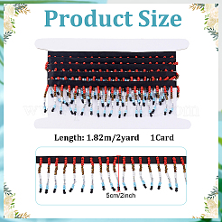 2 Yard Polyester- und Glasperlenborte für Tanzkostüme&nbsp;OCOR-PH0036-54