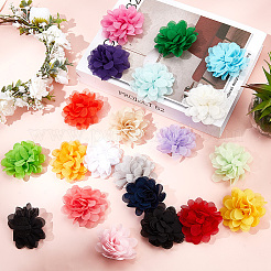 40 Stück 20 Farben Polyester Blumenornament Zubehör&nbsp;DIY-BBC0002-17