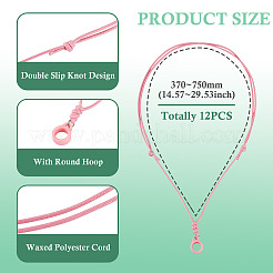 12 cordon de stylo en polyester ciré&nbsp;HJEW-TAC0146