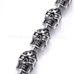 Bracciali a maglie in acciaio inossidabile 304&nbsp;BJEW-L631-15AS