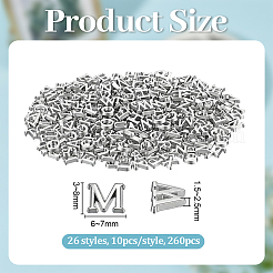 Cabochon in lega da 260 pz 26 stili&nbsp;MRMJ-OC0004-19