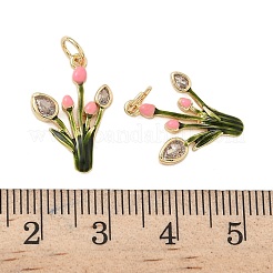 Ottone micro spianare pendenti zirconi&nbsp;KK-P325-43G