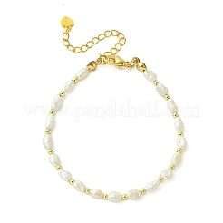 Armbänder aus natürlichen Süßwasserzuchtperlen mit Kartoffelmotiven für Damen&nbsp;BJEW-JB13747
