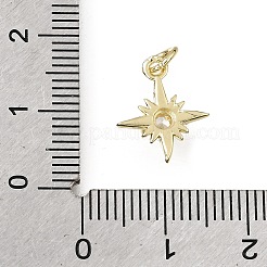 Messingpflaster klare Zirkonia Charms&nbsp;CU-L001-17G-02