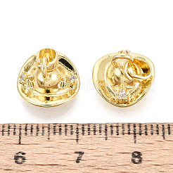 Ciondoli in ottone zirconi chiari micro pavé&nbsp;KK-N259-02G