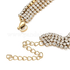 Mehrreihige Armbänder aus 304er Edelstahl mit Strassen für Damen&nbsp;BJEW-P376-01G-02