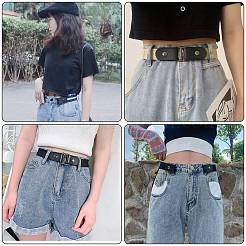 4 Stück 4 Stil Unisex verstellbar ohne Schnalle Kunstleder elastischer Hüftgurt&nbsp;AJEW-GF0003-27A