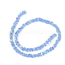 Chapelets de perles en verre transparent électrolytique&nbsp;EGLA-P061-04C-AB18
