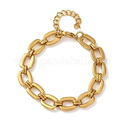 Rechteckige Gliederarmbänder aus Edelstahl 304 für Damen&nbsp;BJEW-F536-18G