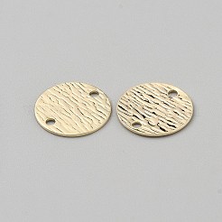 Breloques connecteurs texturées en laiton&nbsp;KK-WH20020-06G
