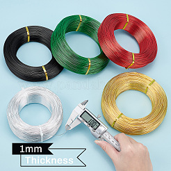 Fil d'aluminium anodisé rond&nbsp;AW-BC0007-1.0mm-16