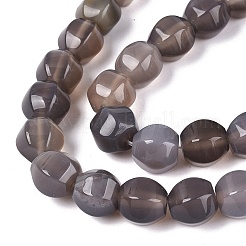 Chapelets de perles en agate grise naturelle&nbsp;G-Q608-08A-06