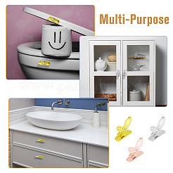 6 Stück Toilettendeckelgriff aus Kunststoff in 3 Farben&nbsp;FIND-FH0009-34