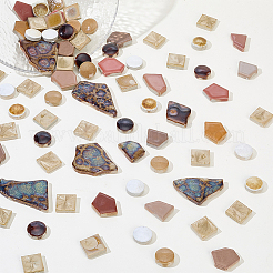 500 g 4 styles de carreaux de mosaïque cabochons en porcelaine&nbsp;DIY-SP0007-71