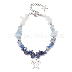 Braccialetto di perline di pietre preziose miste naturali&nbsp;BJEW-JB12976-01