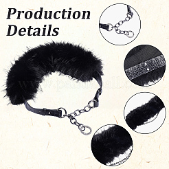 Ceintures à chaîne en cuir PU et fausse fourrure&nbsp;AJEW-WH20072-55A-02