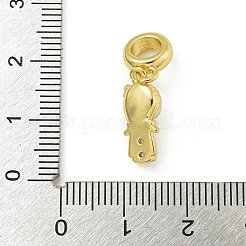 Placcatura a cremagliera in ottone e zirconi cubici e pendenti europei in plastica ABS con perle&nbsp;KK-Z067-61C-G