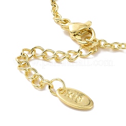 Bracciale con ciondoli a forma di torre e albero in acciaio inossidabile 201 con catene in acciaio inossidabile 304 per donna&nbsp;BJEW-C019-23G