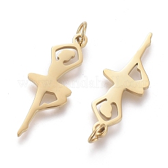 Placcatura ionica (ip) ciondoli in acciaio inossidabile 304&nbsp;STAS-H100-23G-A