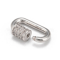 Messing Micro Pave Zirkonia Schraube Karabiner Schloss Charms&nbsp;X-ZIRC-G160-22P