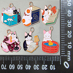 30 Stück 6 Style Legierung Emaille Anhänger&nbsp;ENAM-CJ0001-99
