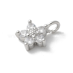 Pendentifs avec zircon cubiques à micro-pavés en laiton&nbsp;KK-P292-17P