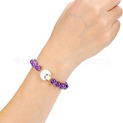 Bracelet extensible en améthyste naturelle&nbsp;PW-WG14959-01