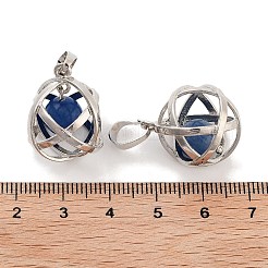 Gefärbte natürliche Jade-Kugelanhänger&nbsp;G-Q163-05P-02