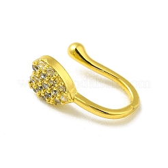 Klarer Zirkonia-Herzclip am Nasenring&nbsp;LS-AJEW-F059-22G