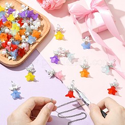 80 Stück 8 Farben Acryl- und Legierungsanhänger&nbsp;PALLOY-CJ00170