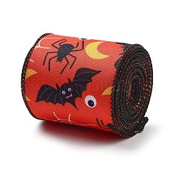 Ruban câblé en polyester imprimé Halloween de 5 mètre&nbsp;OCOR-K009-02A