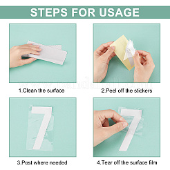 4 Satz selbstklebende reflektierende Briefkastenaufkleber aus PVC in 4 Farben&nbsp;DIY-CN0002-26