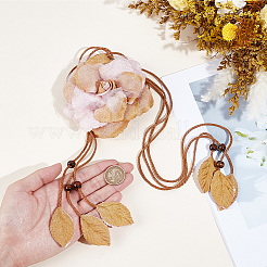 Ceintures à nouer en polyester avec nœud à fleurs&nbsp;AJEW-GF0014-10A