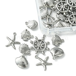 60 Stück 5 Stile Edelstahlanhänger&nbsp;STAS-FS0001-46