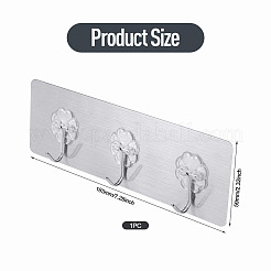 Perchas de pared acrílicas autoadhesivas&nbsp;AJEW-TADJ0001-09A-01