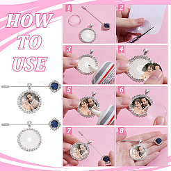 DIY-Sets zur Herstellung von Anstecknadeln für Hochzeiten&nbsp;DIY-UN0007-85