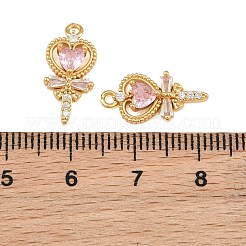Colgante micropavé cubic zirconia de latón&nbsp;CU-CBA7392-10G-02