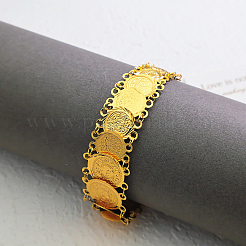 Elegante Messing-Münzgliederarmbänder für Damen&nbsp;XQ5028