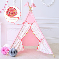 Rubans à pompons en polyester de 10 mètre&nbsp;DIY-GA0007-35A