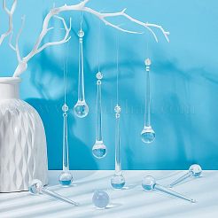 50 Stück große transparente Acrylanhänger&nbsp;TACR-FH0001-13