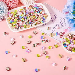 80 g handgefertigte Perlen aus Polymer-Ton&nbsp;CLAY-TA0001-63