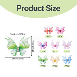 56 stücke 8 farben tuch schmetterling ornament zubehör&nbsp;DIY-TA0014-28