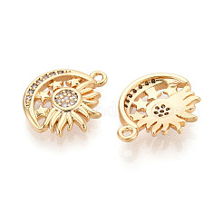 Ciondoli in ottone con pavé di zirconi chiari&nbsp;KK-T074-98G