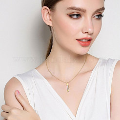Collier pendentif en forme de sablier rectangulaire en verre pour animal de compagnie&nbsp;NJEW-CA0001-27G