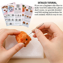 1 Set Nadelfilzset mit Katzenmotiv&nbsp;DIY-SC0030-17B